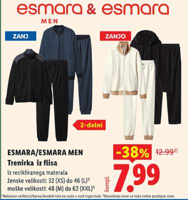ESMARA/ESMARA MEN Trenirka iz flisa