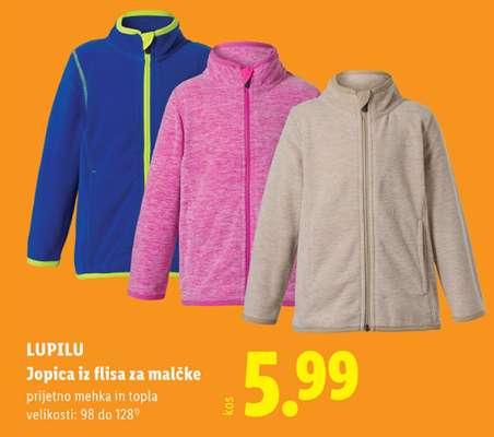 LUPILU Jopica iz flisa za malčke