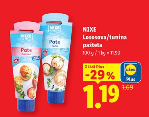 NIXE Lososova/tunina pašteta