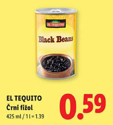EL TEQUITO Črni fižol