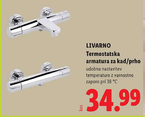 LIVARNO Termostatska armatura za kad/prho