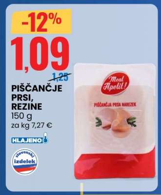 PIŠČANČJE PRSI, REZINE