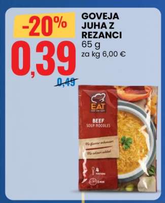 Goveja Juha z Rezanci
