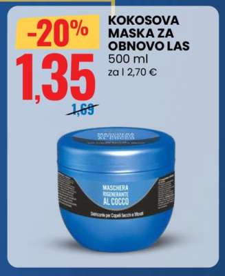 Kokosova maska za obnovo las