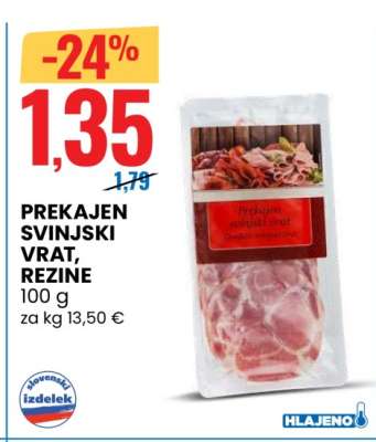 PREKAJEN SVINJSKI VRAT, REZINE
