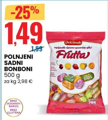 POLNJENI SADNI BONBONI