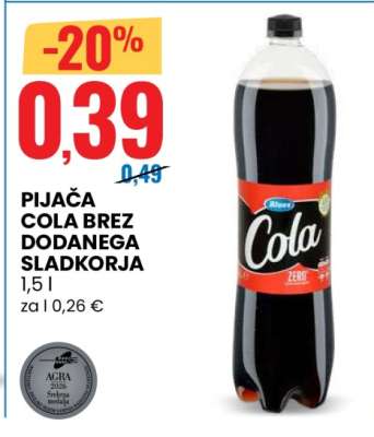 Pijača Cola Brez Dodanega Sladkorja