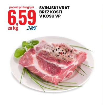 Svinjski vrat brez kosti v kosu VP