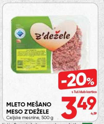 Mleto mešano meso Z'dežele