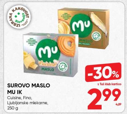 SUROVO MASLO MU IK