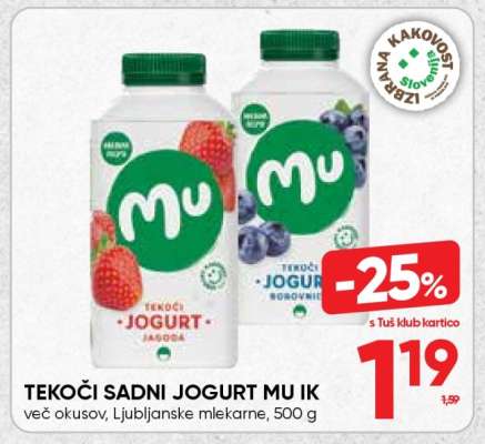 TEKOČI SADNI JOGURT MU IK