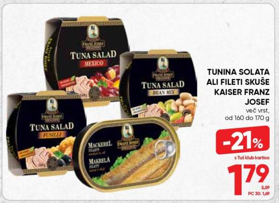 Tunina solata ali fileti skuše Kaiser Franz Josef
