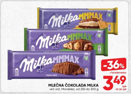 MLEČNA ČOKOLADA MILKA