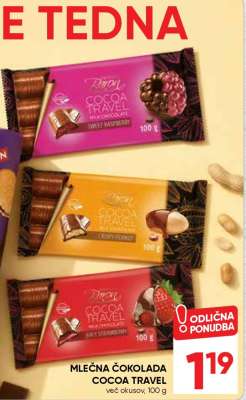 Mlečna čokolada Cocoa Travel