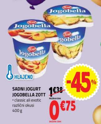 SADNI JOGURT JOGOBELLA ZOTT