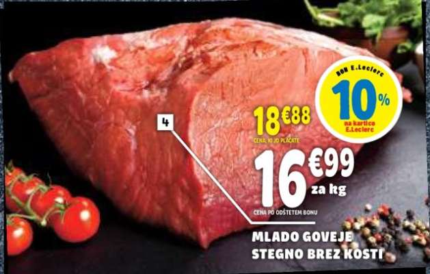 Mlado goveje stegno brez kosti