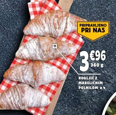 ROGLJIČ Z MARELIČNIM POLNILOM x 4