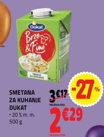 SMETANA ZA KUHANJE DUKAT