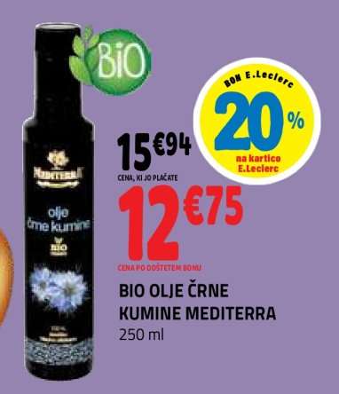 Bio olje črne kumine Mediterra