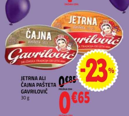 JETRNA ALI ČAJNA PAŠTETA GAVRILOVIĆ
