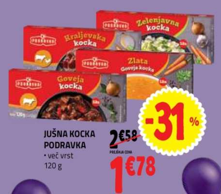 Jušna kocka Podravka