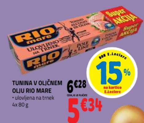 Tunina v oljčnem olju Rio Mare