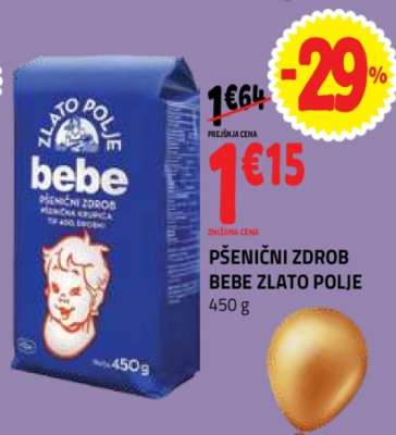 PŠENIČNI ZDROB BEBE ZLATO POLJE