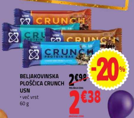 BELJAKOVINSKA PLOŠČICA CRUNCH USN