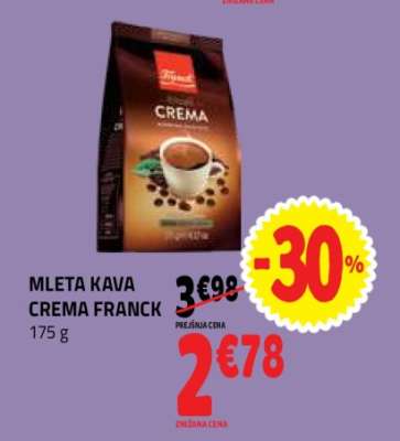 MLETA KAVA CREMA FRANCK