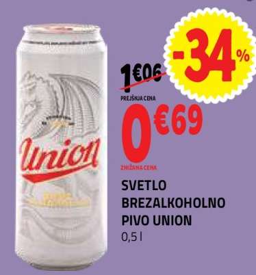 SVETLO BREZALKOHOLNO PIVO UNION