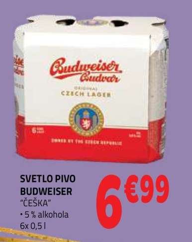 SVETLO PIVO BUDWEISER