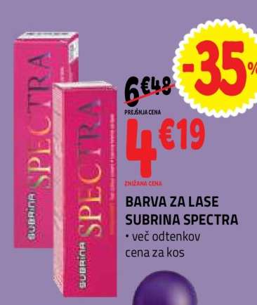 BARVA ZA LASE SUBRINA SPECTRA