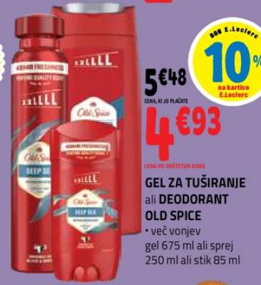 GEL ZA TUŠIRANJE ali DEODORANT OLD SPICE
