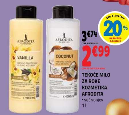 Tekoče milo za roke Kozmetika Afrodita