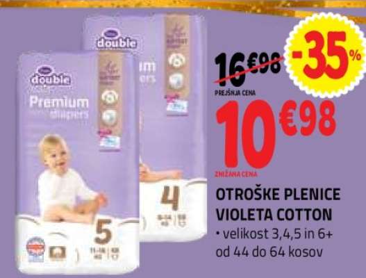 OTROŠKE PLENICE VIOLETA COTTON