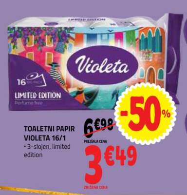 TOALETNI PAPIR VIOLETA 16/1