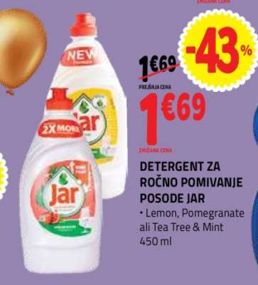 DETERGENT ZA ROČNO POMIVANJE POSODE JAR