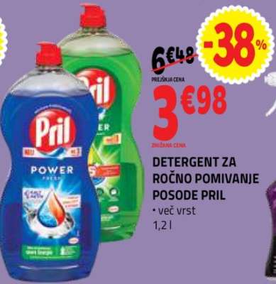 Detergent za ročno pomivanje posode Pril