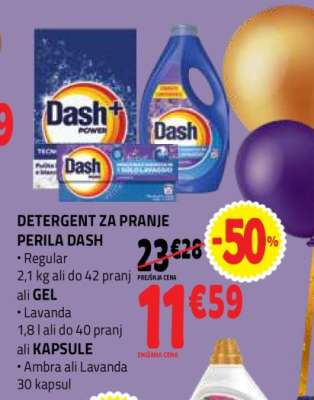 DETERGENT ZA PRANJE PERILA DASH
