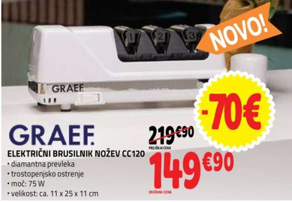GRAEF ELEKTRIČNI BRUSILNIK NOŽEV CC120