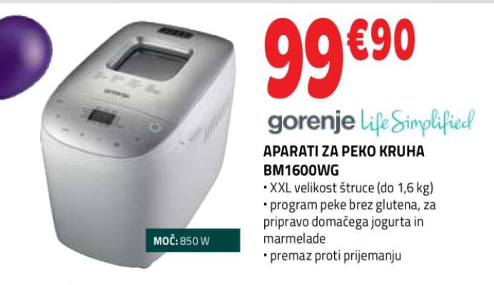APARATI ZA PEKO KRUHA BM1600WG