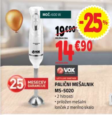 PALIČNI MEŠALNIK MS-5020
