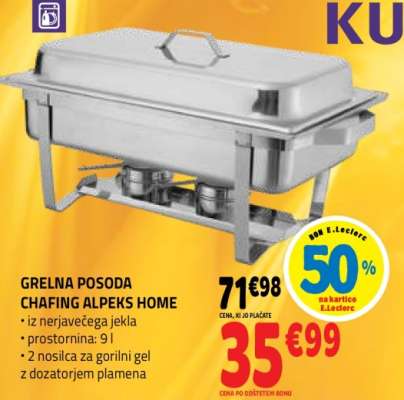 GRELNA POSODA CHAFING ALPEKS HOME