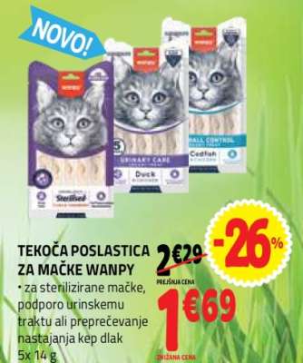 TEKOČA POSLASTICA ZA MAČKE WANPY