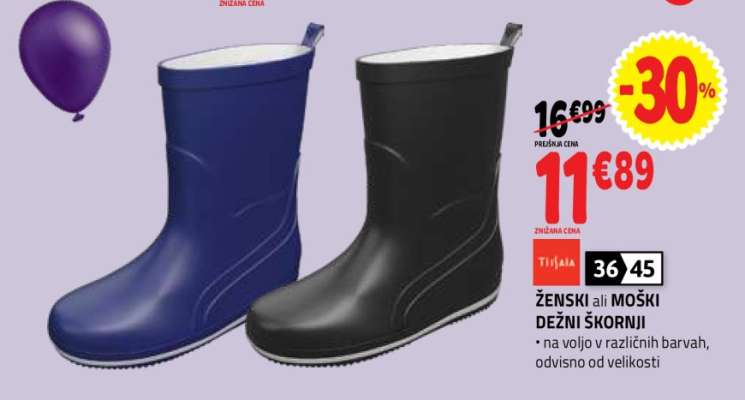 ŽENSKI ali MOŠKI DEŽNI ŠKORNJI
