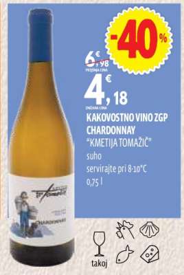 KAKOVOSTNO VINO ZGP CHARDONNAY