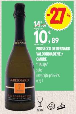 PROSECCO DE BERNARD VALDOBBIADENE 7 OMBRE