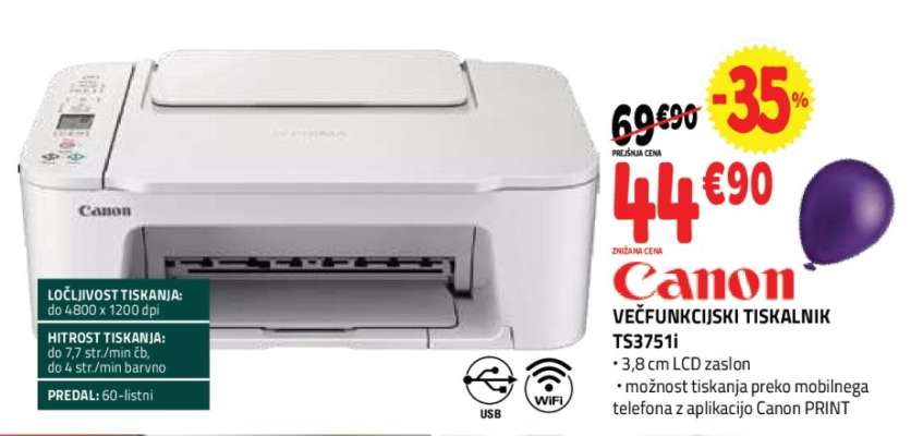 Canon VEČFUNKCIJSKI TISKALNIK TS3751i