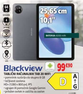Blackview TABLIČNI RAČUNALNIK TAB 20 WIFI