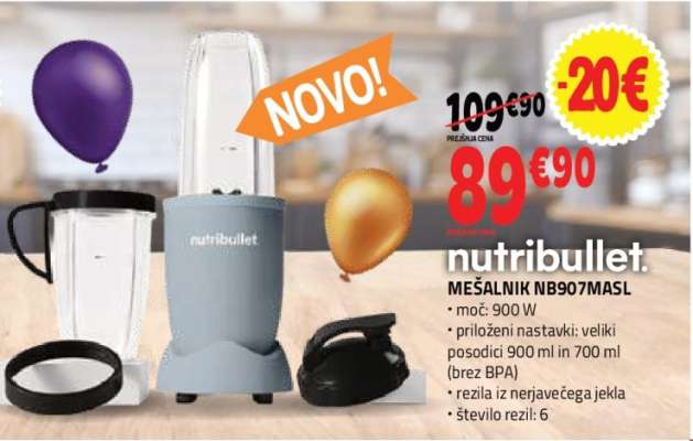 nutribullet MEŠALNIK NB907MASL